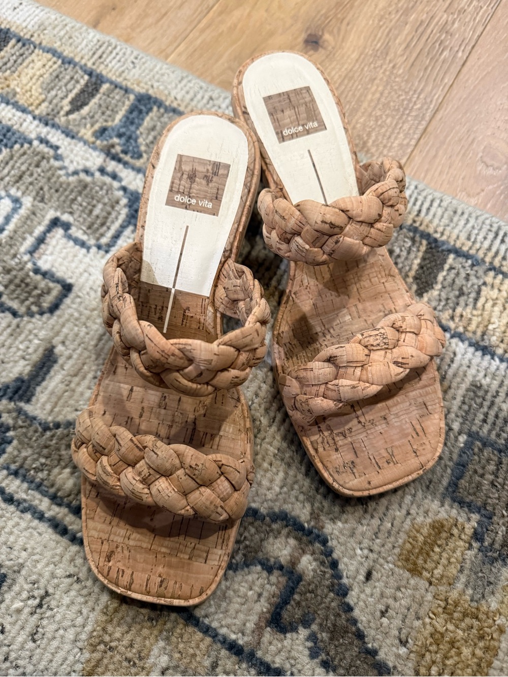 Dolce Vita Braided Cork Slide Sandals